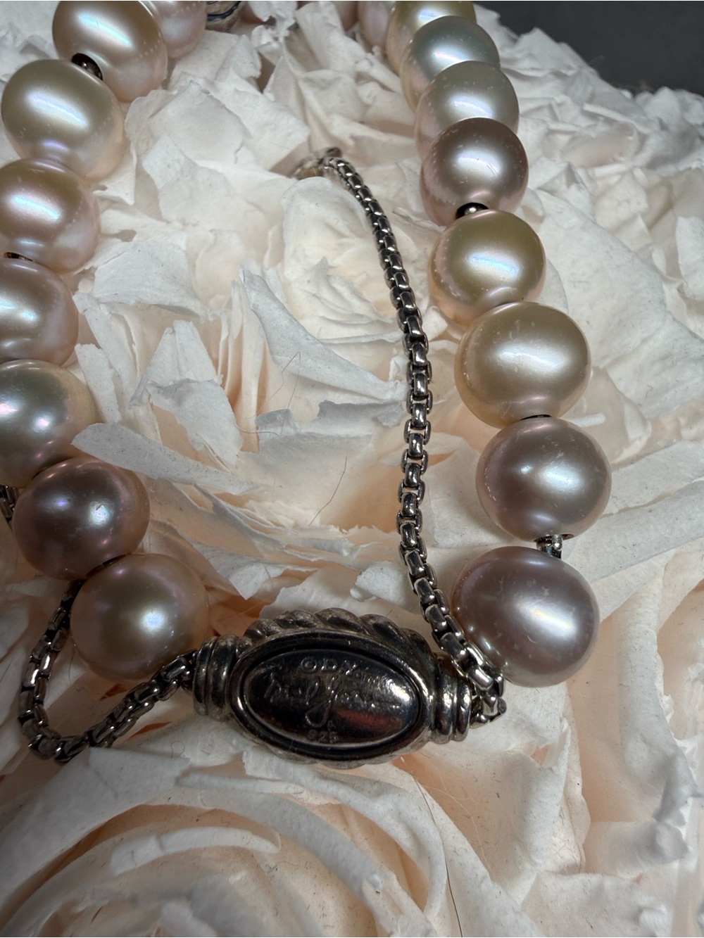 Vintage David Yurman Spiritual Pearl Bead Pull Bracelet - Picture 7 of 10